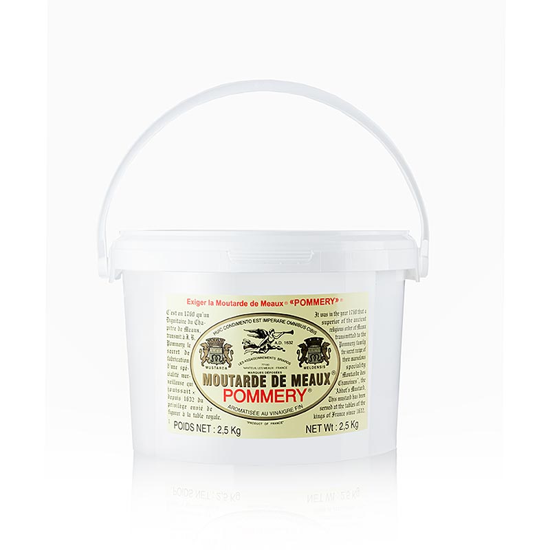 Moutarde de Meaux® -coarse mustard, hot, Pommery® - 2.4L - PE bucket