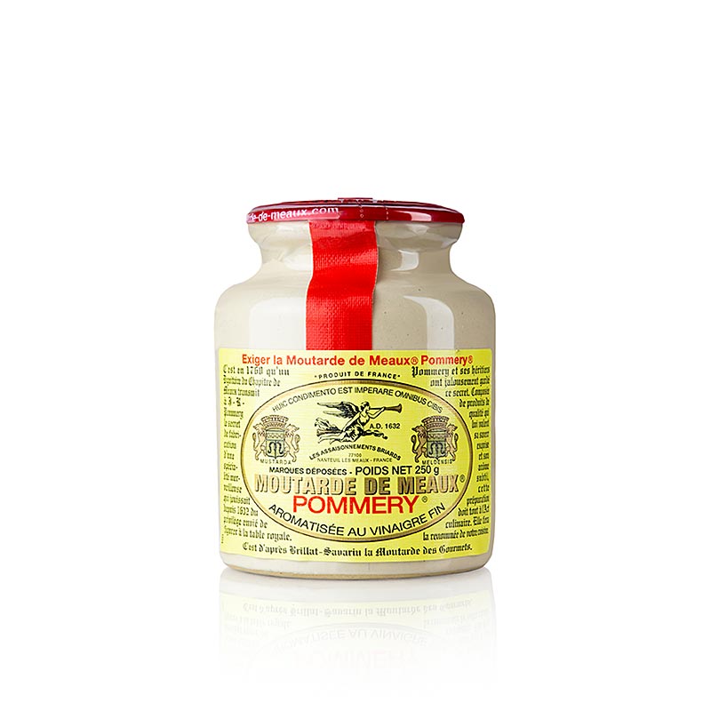 Moutarde de Meaux® -grov sennep, varm, Pommery® - 240 ml - sten kande