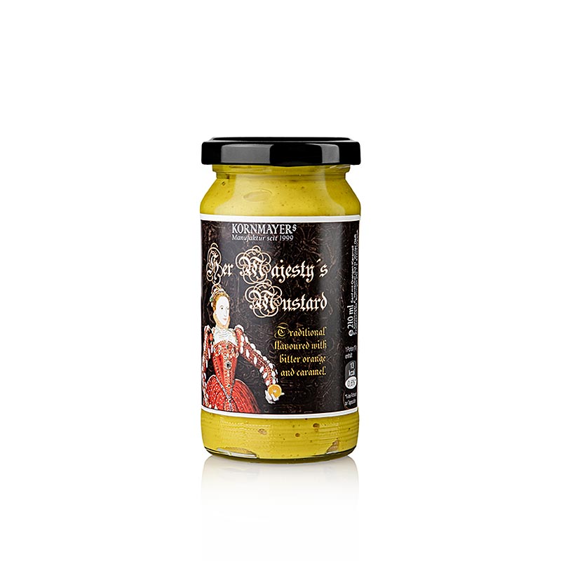 Kornmayer - Moutarde de Sa Majesté, à l`orange amère et au caramel - 210 ml - Le verre