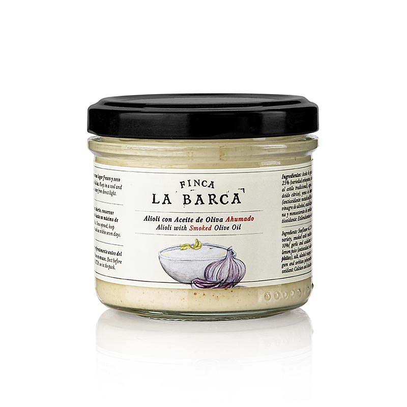 Røget olivenolie aioli, Finca La Barca - 120 ml - Glas