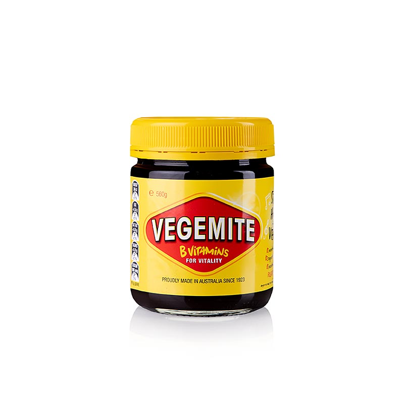 Vegemite - koncentreret gærekstrakt, krydderpasta som smørepålæg - 560 g - Glas