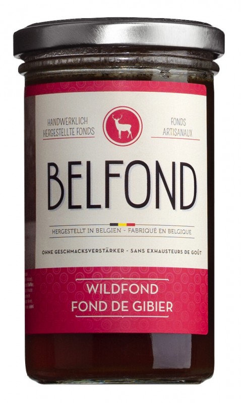 Fond de gibier, Wildfond, Belfond - 240 ml - Glass