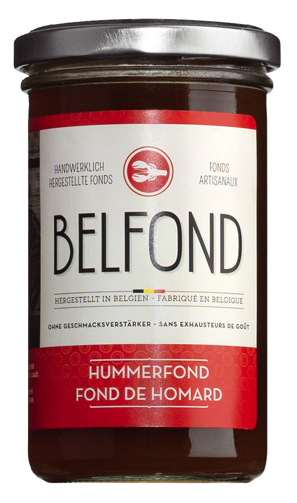 Fond de homard, hummerfond, Belfond - 240 ml - glas