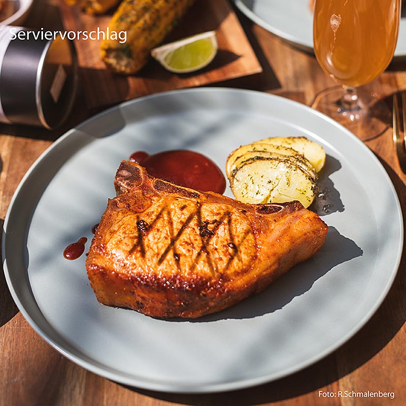 Dry Aged Lipstye Strohschwein Strip Lion Stielkotelett - ca.350 g - Vakuum