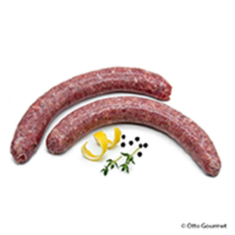 Bison Bratwurst, roh, fein, Otto Gourmet - 300 g, 3 x 100g - Vakuum