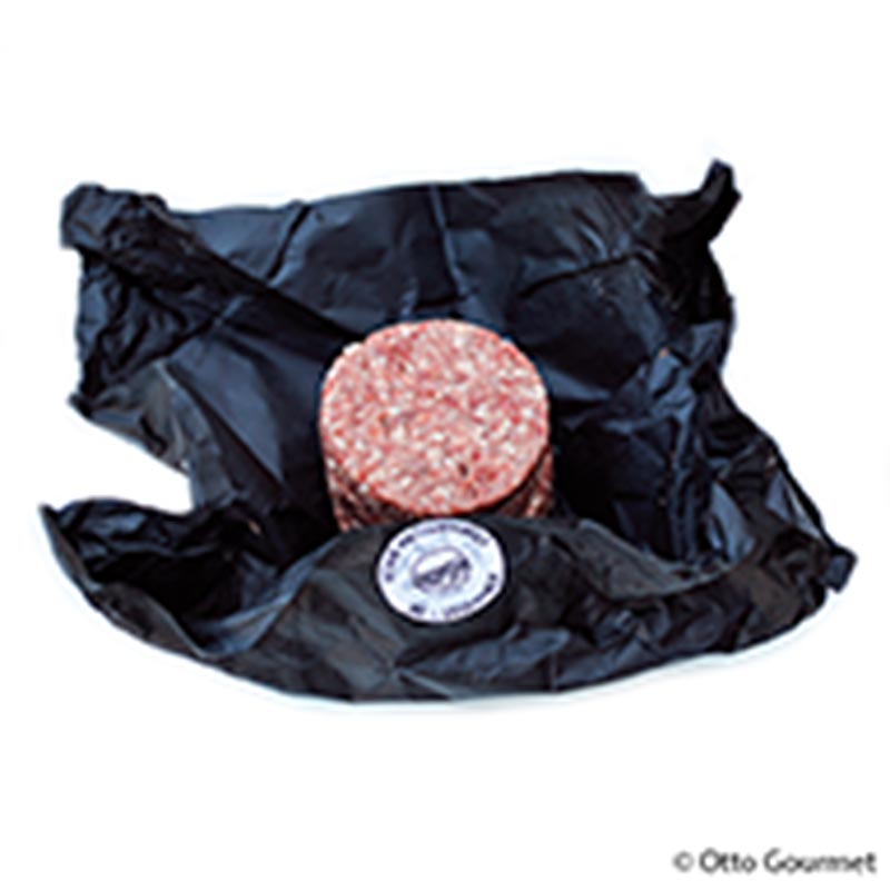 Bison Steakhouse Burger Pasteitjes, Otto Gourmet - 340g, 2 x 170g - folie Bison Steakhouse Burger Pasteitjes, Otto Gourmet - 340g, 2 x 170g - folie