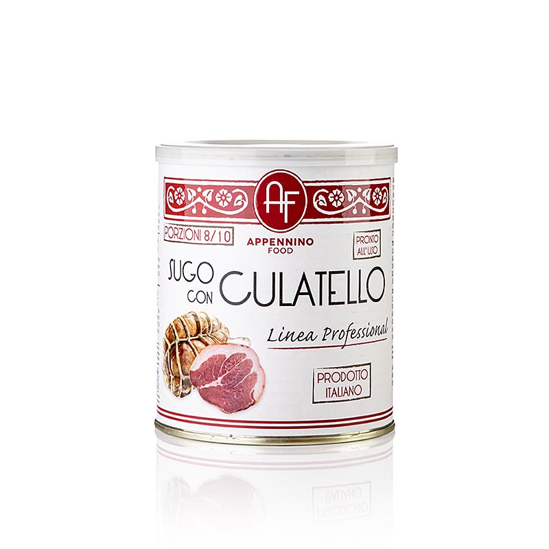 Sauce tomate avec Culatello (jambon), Appennino - 800g - Verre