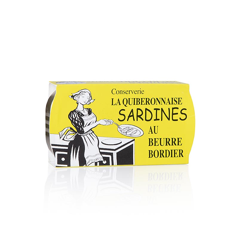 Sardinen in bretonischer Bordier Butter, La Quiberonnaise - 115 g - Dose