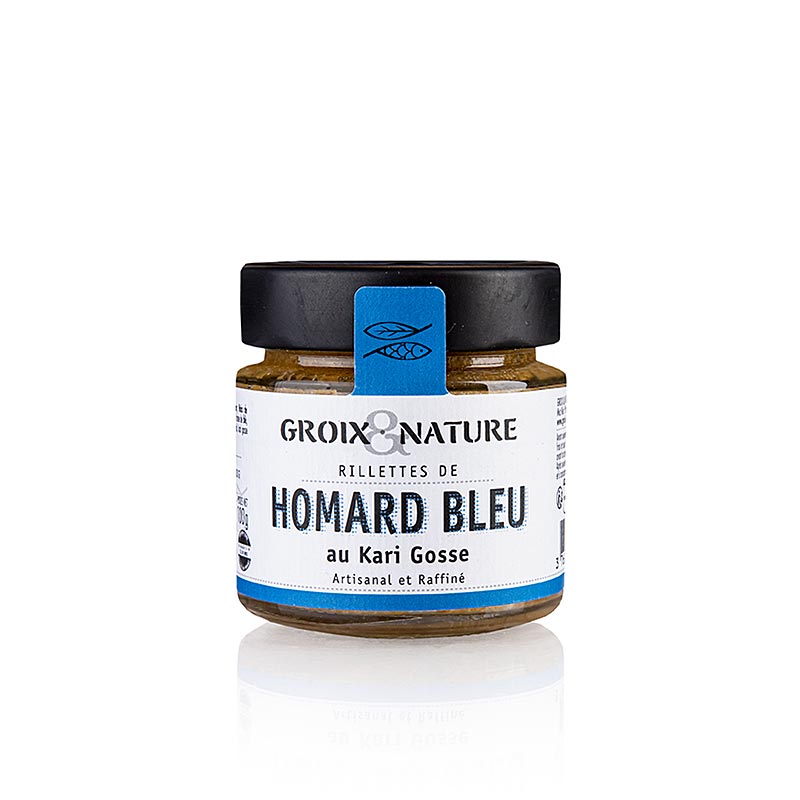 Rillettes de homard au Kari Gosse (curry breton), Groix et Nature - 100g - Verre