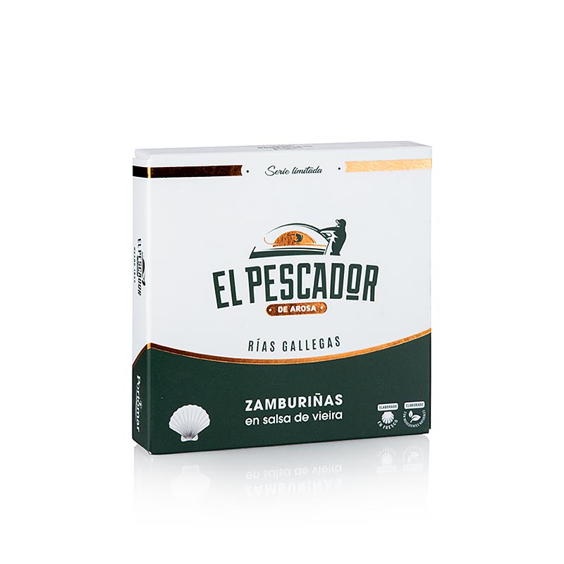 Kammuslinger i galicisk sauce, El Pescador - 111 g - kan