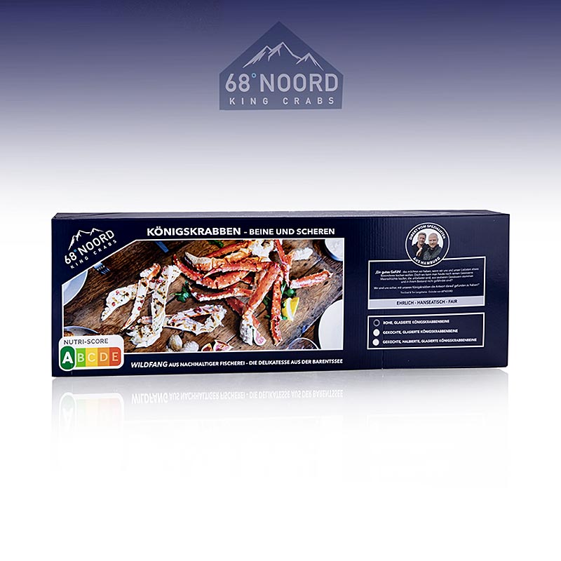 King crab legs and claws, raw, size 3L, 68°North - 2.5kg - Cardboard