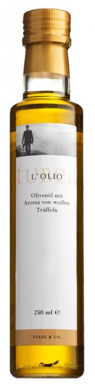 Olio d`oliva al tartufo bianco, Trüffelöl mit Aroma von weißem Trüffel - 250 ml - Flasche