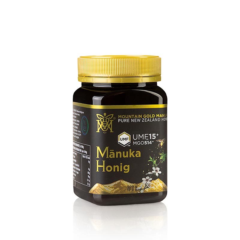 Manukahonig, UMF zertifiziert, 15+, MGM Neuseeland - 500 g - Pe-dose