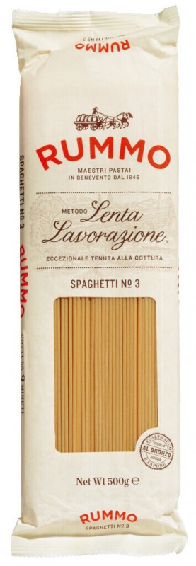 Spaghetti, Le Classiche, pâtes à la semoule de blé dur, rummo - 500g - paquet