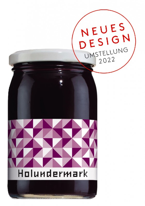 Holundermark, ungesüßt, 100 % Frucht, Le Specialita di Viani - 290 g - Glas