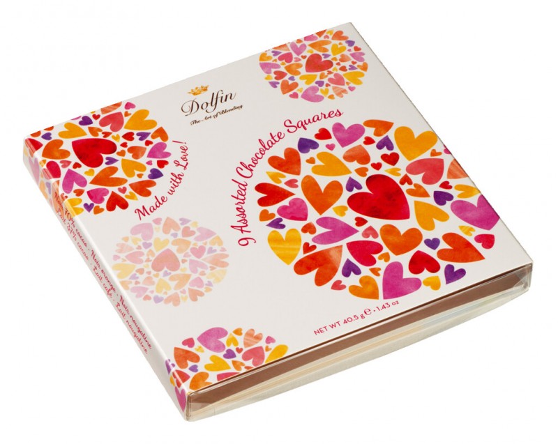 Coffret Cadeau 9 Carre, Amour, 9 Carre L` Amour, Dolfin - 40 g - pack