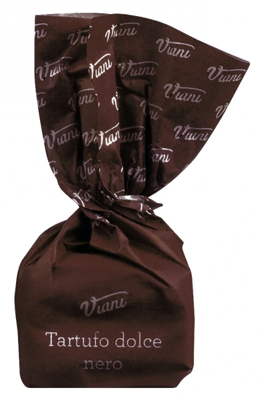 Tartufi dolci neri - klassisk udgave, brune, mørke chokoladetrøfler med hasselnødder, løs, Viani - 1.000 g - kg