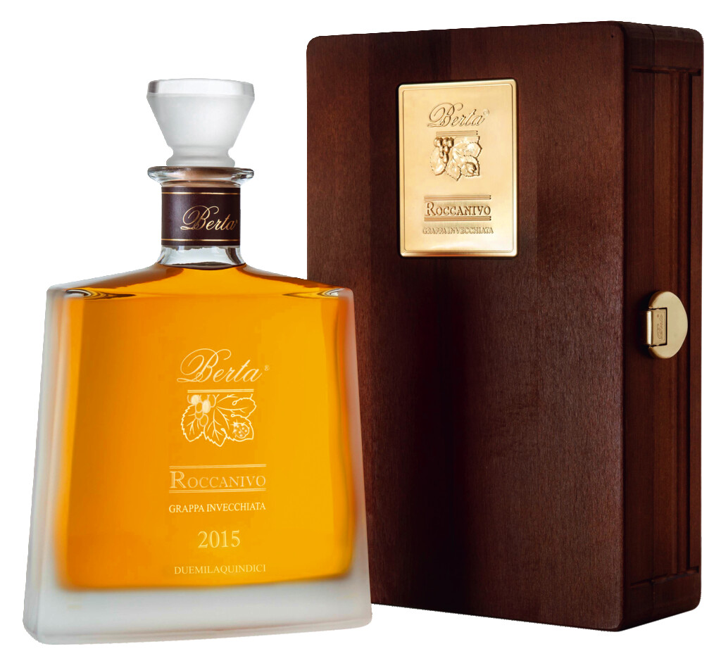 Roccanivo, Grappa di Barbera invecchiata, Grappa Riserva de Barbera - Pomace, Berta - 0,7L - Bouteille