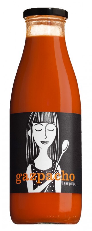 Gazpacho, soupe de tomate froide espagnole, La Cocina de Lola - 720 ml - bouteille