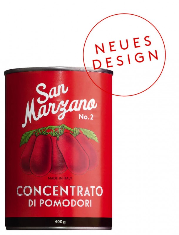 Tomatpuré fra San Marzano tomater, concentrato di pomodoro San Marzano Vintage, Il pomodoro più Buono - 400 g - sokkel