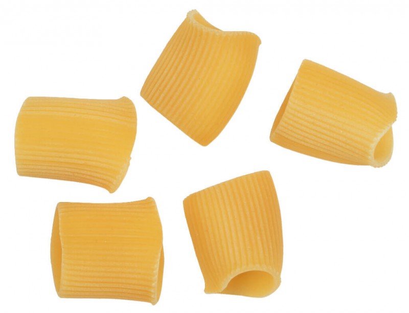 Mezzi paccheri rigati, Le Leggendarie, durum wheat semolina pasta, rummo,  500g, pack