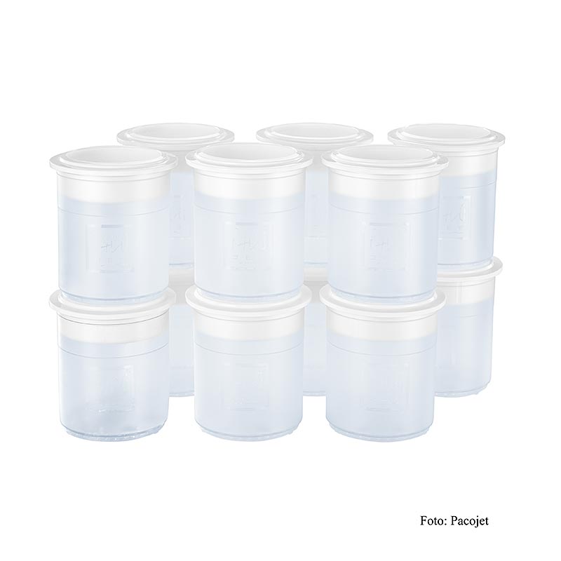 PACOJET Plastic Pacossier Cups with Lid Set - 12 pcs - Cardboard