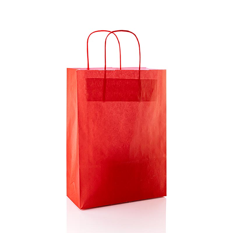 Paper bag -M-, red, 220x100x310mm - 1 pc - Loose