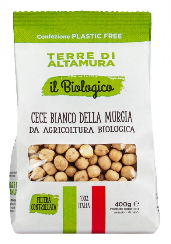 Cece bianco della Murgia, Bio, Kichererbsen, Bio, Terre di Altamura - 400 g - Beutel