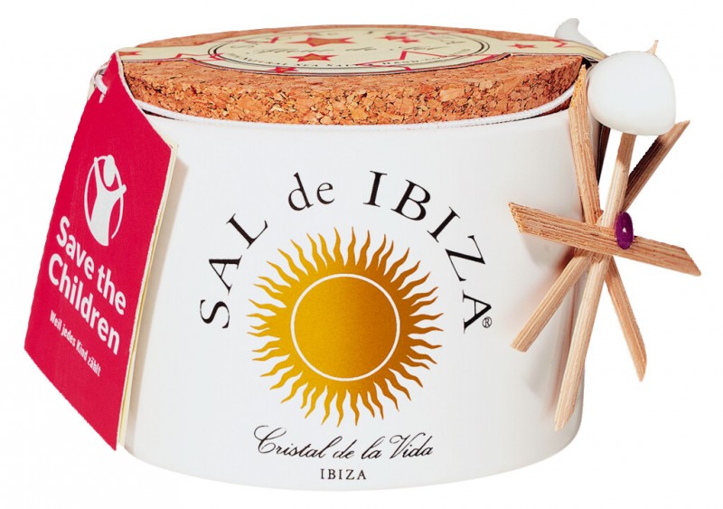 Fleur de sel d'Ibiza en pot céramique décoré - Sal de Ibiza