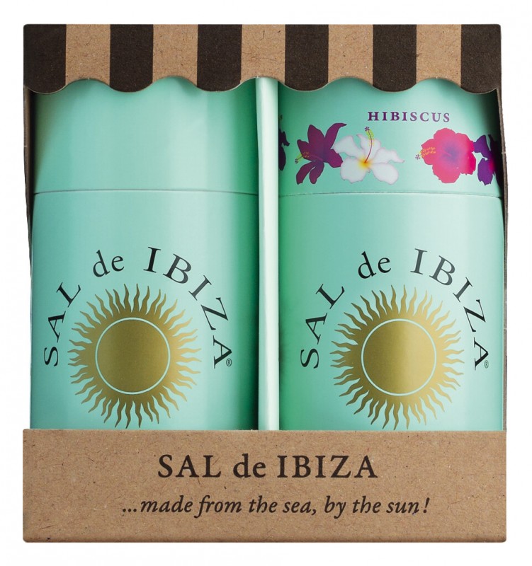 Granito Bundle, Beach Chair Edit., Pure and Hibiscus, Pure Sea Salt and Sea Salt with Hibiscus, Set, Sal de Ibiza - 125g/90g - set