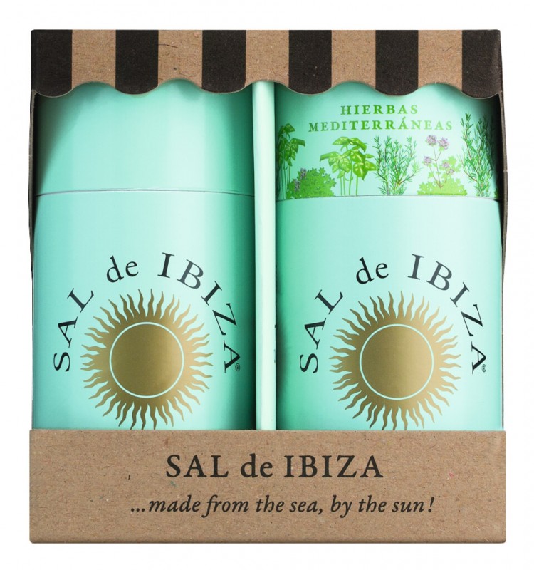 Granito Bundle, Beach Chair Edit., Pure and Hierbas, Pure Sea Salt and Sea Salt with Medit. Herbs, Set, Sal de Ibiza - 125g/55g - set