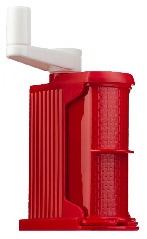 Moulin à parmesan, plastique, rouge, moulin à parmesan, Rigamonti - 10x5x16cm - Morceau