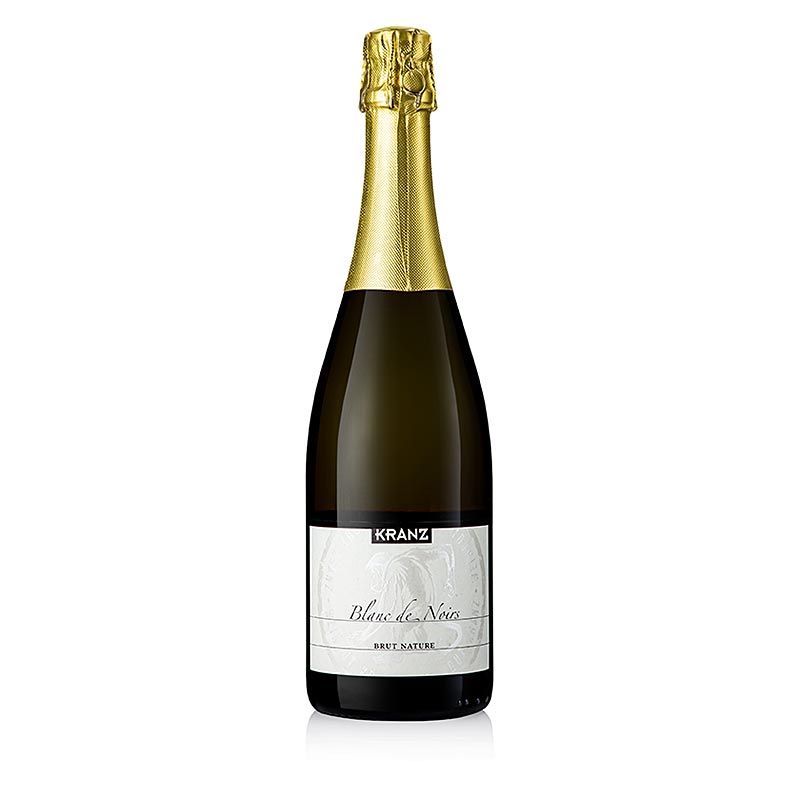 Blanc de Noirs mousserende wijn, brut nature, 12,5% vol., krans - 750 ml - Fles