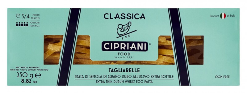 Tagliarelle, Eiernudeln, Tagliarelle, Cipriani - 250 g - Packung