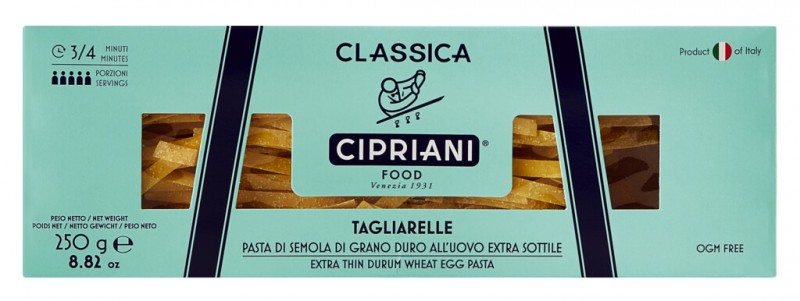Tagliarelle, egg pasta, tagliarelle, cipriani - 250 g - pack