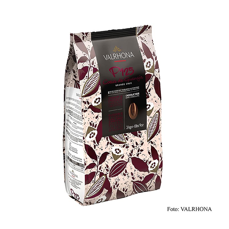 Valrhona Coeur de Guanaja, couverture som kaldeter, 80% kakao, lavt kakaosmør - 3 kg - taske