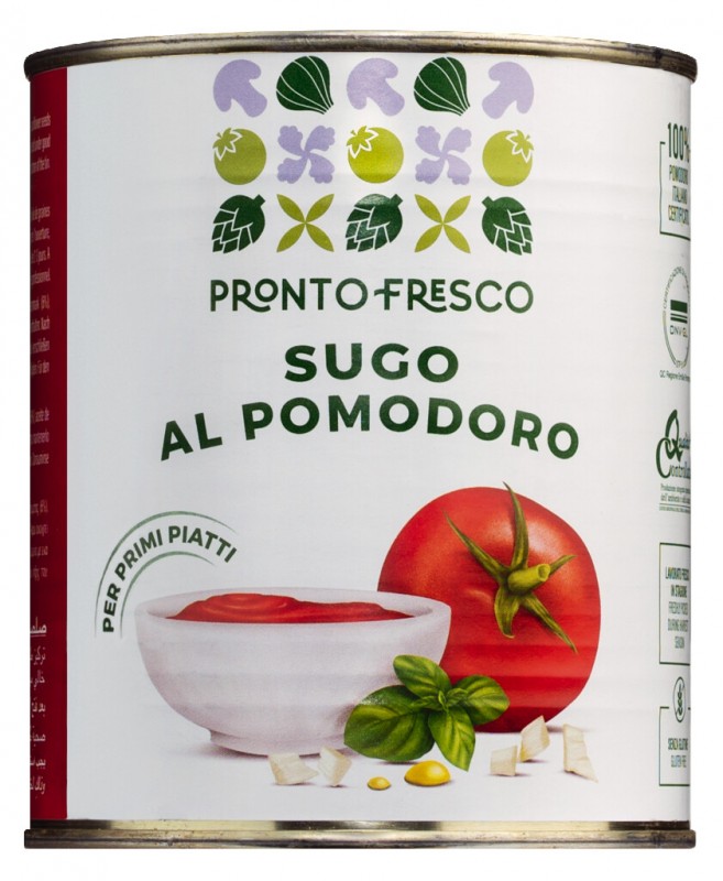 Sugo al pomodoro, sauce tomate, Greci Prontofresco - 800 grammes - boîte