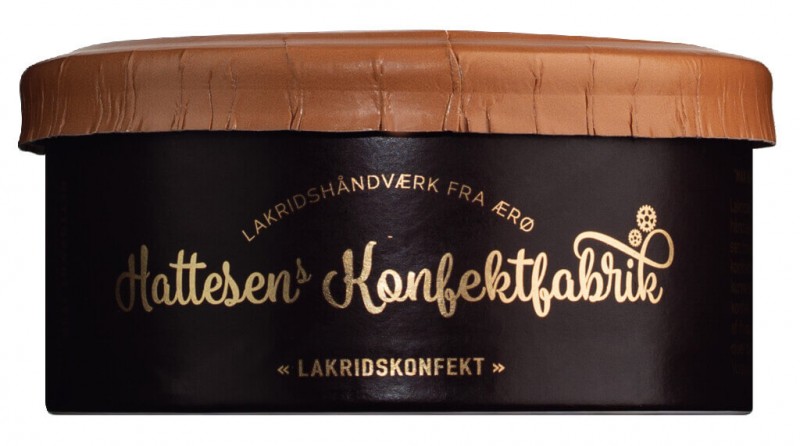 Lakridskonfekt Lakrids, Chokolade, Mokka, Konfekt mit Lakritz, Schokolade und Kaffee, Hattesens Konfektfabrik - 125 g - Packung