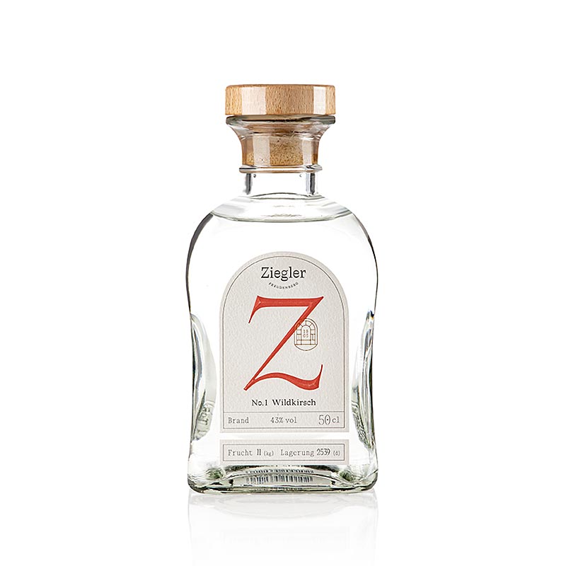 Wildkirsch Nr.1 - Edelbrand, 43% vol., Ziegler - 500 ml - Flasche