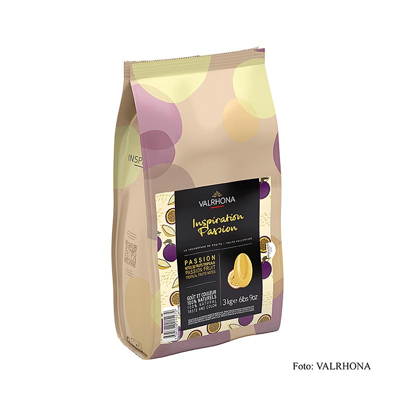 Valrhona Inspiration Passionsfrugt - specialitet med kakaosmør - 3 kg - taske