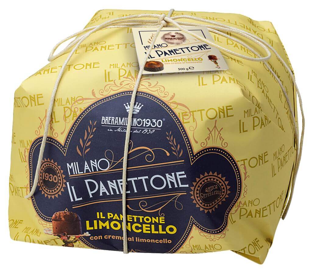 Panettone con Crema al Limoncello, traditionele gistcake met limoncellocreme, Breramilano 1930 - 500g - Deel Panettone con Crema al Limoncello, traditionele gistcake met limoncellocreme, Breramilano 1930 - 500g - Deel
