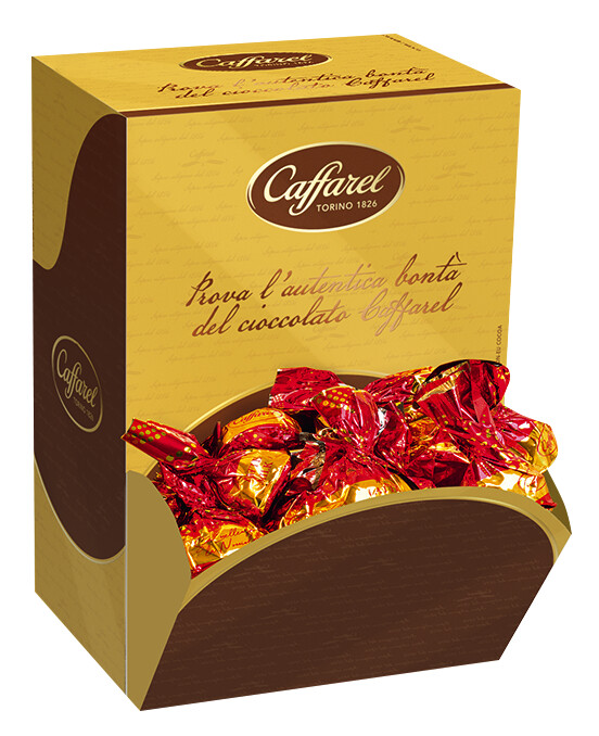 Expo sfuso Latte con nocciola intera, milk chocolate praline with cream filling and hazelnut, Caffarel - 3 x 1,000g - display Expo sfuso Latte con nocciola intera, milk chocolate praline with cream filling and hazelnut, Caffarel - 3 x 1,000g - display