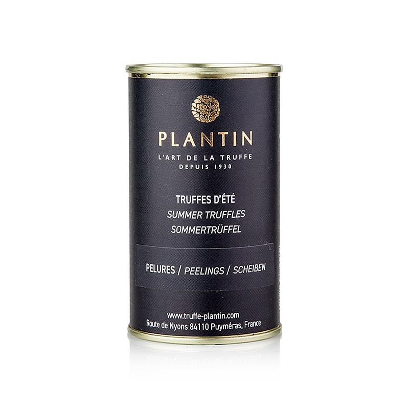 Pelures de Truffes d`ete, ecorces / tranches de truffes, au jus de truffe, Plantin - 115g - peut