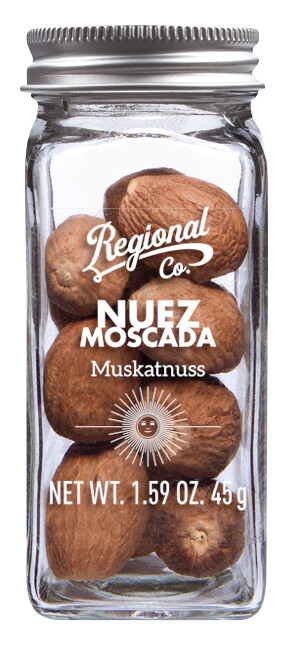 Nutmeg, Muskatnuss, Regional Co - 45 g - Stück