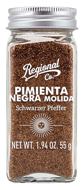 Pimienta negra, Schwarzer Pfeffer, Regional Co - 55 g - Stück