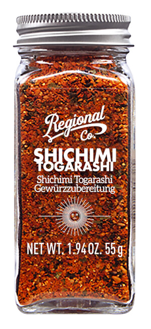 Shichimi Togarashi, preparation d`epices japonaises, Regional Co - 55g - Morceau