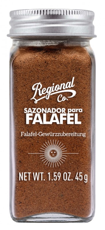 Falafelkruiden, kruidenbereiding voor falafel, Regional Co - 45g - Deel