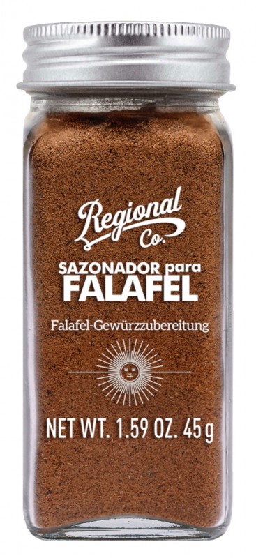 Assaisonnement Falafel, preparation d`epices pour falafel, Regional Co - 45g - Morceau