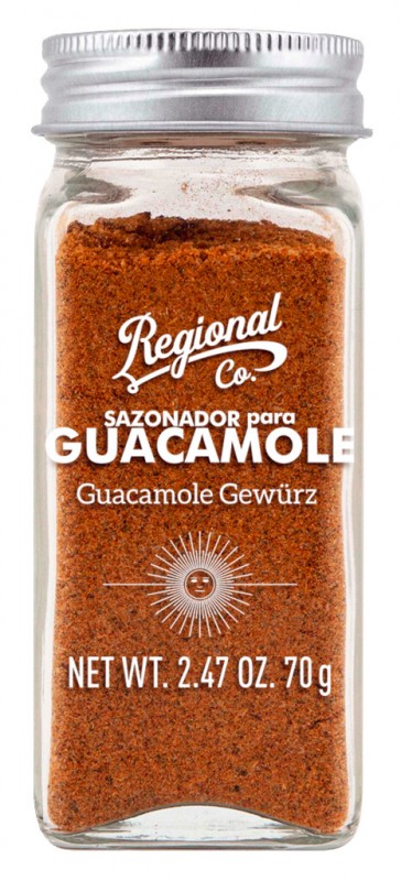 Guacamole Kruidenmix, kruidenbereiding voor guacamole, Regional Co - 70g - Deel