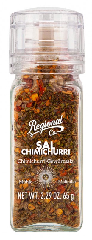 Chimichurri Sea Salt, Seasoning Salt, Mill, Regional Co - 65g - Piece